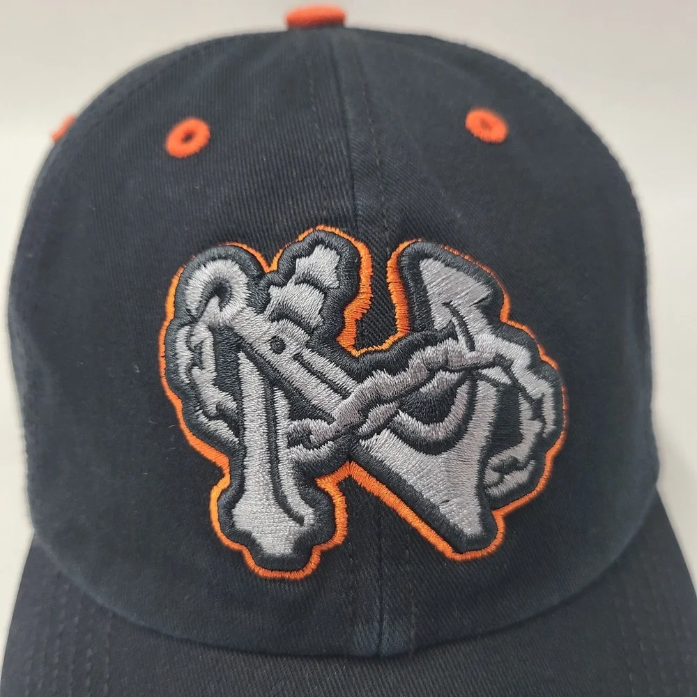 Norfolk Tides Hat Fitted M 47 Brand Franchise Black Orange MiLB Baseball Casual